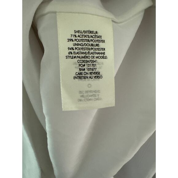 Alice + Olivia Kiro Ruffle-Shoulder Midi Sheath Dress in Bright White Size 4 - Picture 13 of 13